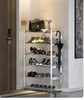 Helpful Shoe Shelves for Home storage Easy To Assemble Black Shoe Rack