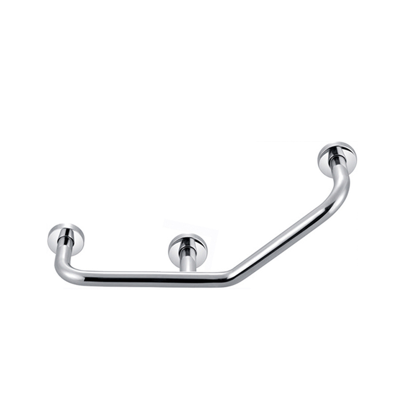 Public Bathroom Stainless steel Curved Support Angled Handrail Safety Grab Bars-F1009 