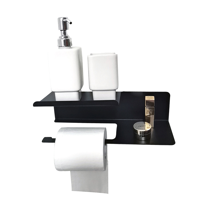 P049 New Design Bathroom Paper Holder with Shelf